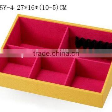 W1275Y-4 Wholesale Slope Style Cosmetic Storage Box Stackable Wooden Jewelry Display
