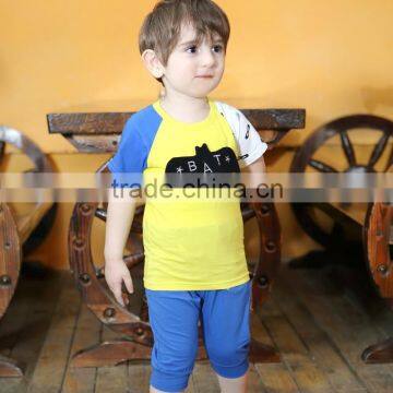 2015 Cute Baby Boy T-Shirt Sets Kids Cotton Short Sleeve Outfits Baby 2 Pcs Clothing Set