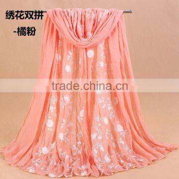 Wholesale Autumn Spring Beautiful Fashion Women Embroidery Shawl Scarf Quality Choice photo-5