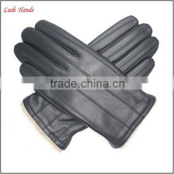 Driving Gloves for Men Fashion Black Goatskin Mens Leather Driving Gloves photo-6