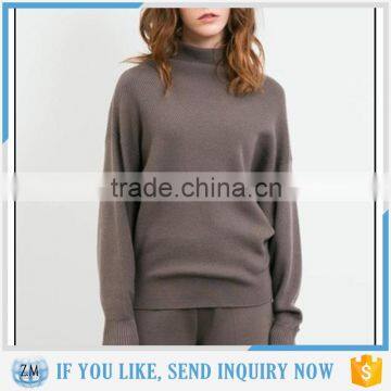 o neck middle age women sweater with factory price