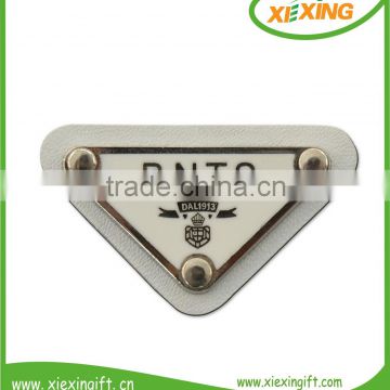 silver plated embossed metal nameplate for motorcycle