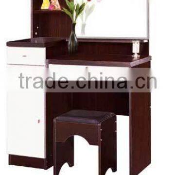 dressing table white+walnut color MDF material