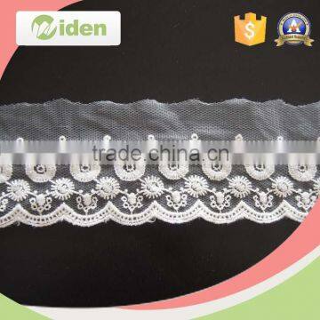 China supplier beautiful mesh lace fabric net and organza embroidery lace                        
                                                                                Supplier's Choice