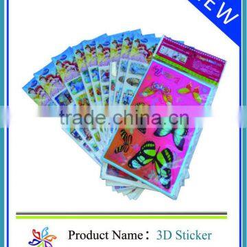 2013 3d raised butterfly embellishment stickers