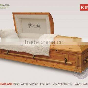 CEDARLAND yuanfeng wood casket wood handicraft coffin supplies