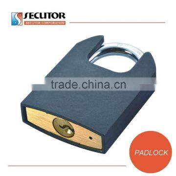 PVC Plastic Shell Shackle Protected Lock Brass Padlock