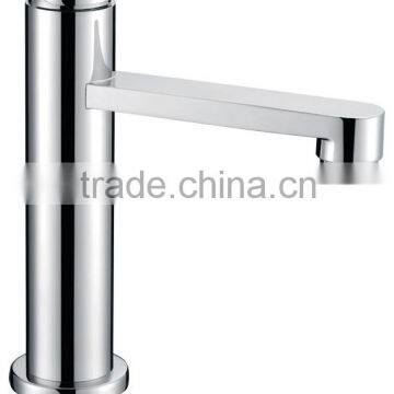 Popular Long Spout Brass Chrome Bathroom Basin Water Tap Faucet Tapware