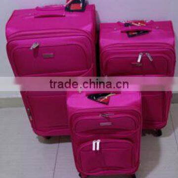 Ladies 3Pcs 4wheel spinner luggage set luggage tag travel luggage bags