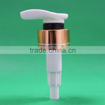 33/410 gold aluminum lotion dispenser pump for show and shampoo bottle