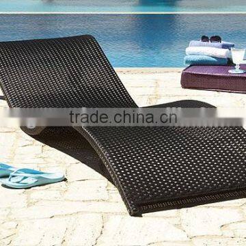 2015 Pe rattan aluminium sun wicker lounge/rattan sun lounger/outdoor sun lounger (DH-113)