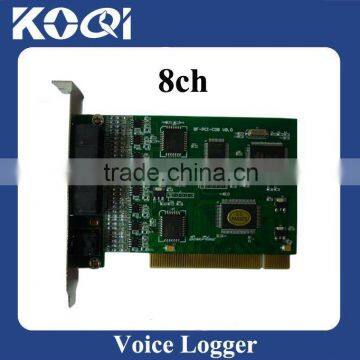 8 channels 8ch PCI voice recording card