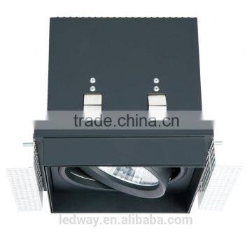 25W 35W 60W LEDWAY LED Indoor Single-head Trimless Grille Spot Lamp With Decoration Plat IP20