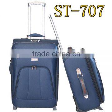 custom gift EVA leather travel trolley luggage bag