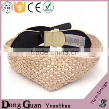 2016 Hot Sale Needlepoint Waist Belt Custom Braided Stretch Elastic Cowhide Leather Soft Belts