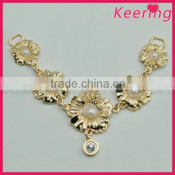 bulk fashion flower pearl necklace jewelry for decoration