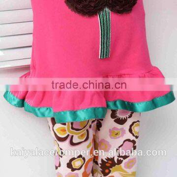 Wholesale Childrens Boutique Clothing 2016 Kids Girls Long Sleeve Dress Ruffle Clothes Baby Flower Print Sets Prisnickety Remake photo-5