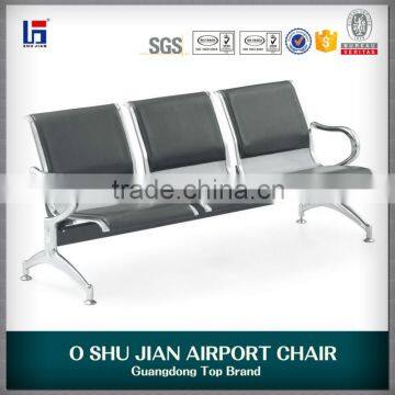 Durable bus station steel armrest chair airport chairs