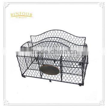 Custom Wrought Iron Magazine Holder Metal Display Rack