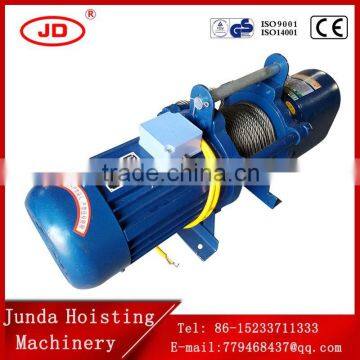 cable hoist for 60M 800kg 1000kg crane electromagnetic brake hoist 220V KCD type wire rope electric crane hoist