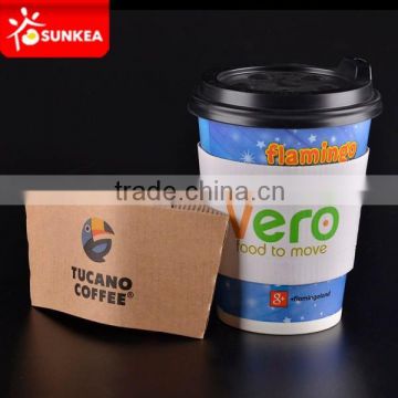 High quality disposable small kraft paper cup sleeves for hot paper cups