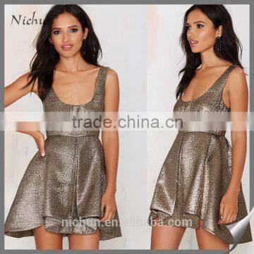 V back shinny hot sexy girls night dress ladies night sexy dress