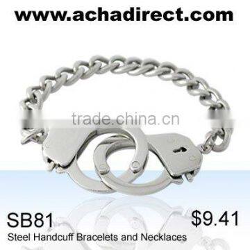 Stainless Steel Handcuff-Style Bracelet