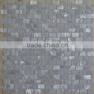 Pure White strip freshwater shell mosaic tile ,bathroom tile