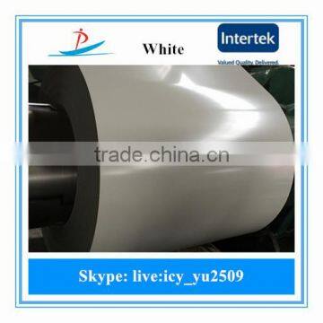 0.35*1042mm white color coated steel sheet in coil supply for Korea with good quality