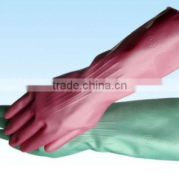 all kinds of colorful elbow length latex free dishwashing gloves