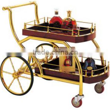 hotel or restaurant wine beer food hand luxury trolley cart