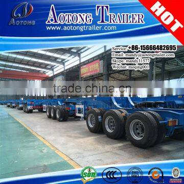 tandem trailer with dolly 3 axles 20ft container interlink skeleton super link trailer for sale