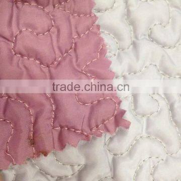 Padded winter embroidery quilting fabric used for down jackets