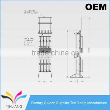 Supermarket Supply Metal Flooring 40 Bottle Wine Tower Stack for Wine Glass Holder photo-4