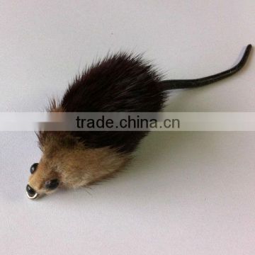 Nature feather soft plastic tail Mouse fishing lure with soft tail