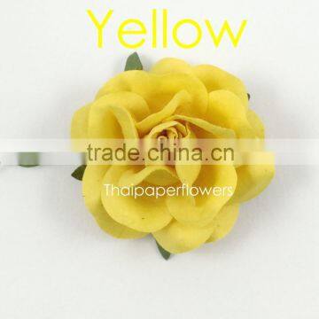 Yellow, Handmade Mulberry Paper Flower, Wedding Party, Scrap-booking Crafts