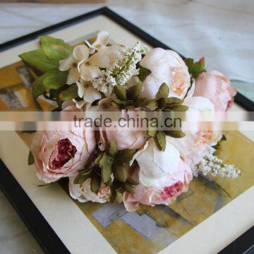 New High Quality Nature Touch Artificial Flowers Wedding Decoration Peony Flower Silk Peony Buoquet