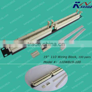 19" rack mounting wiring block