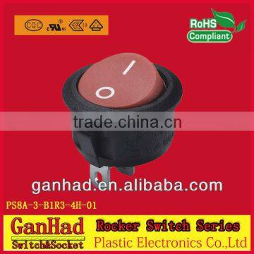 Round Appliance Rocker Switch ON OFF&8A 250V UL ENEC Rocker Swtich