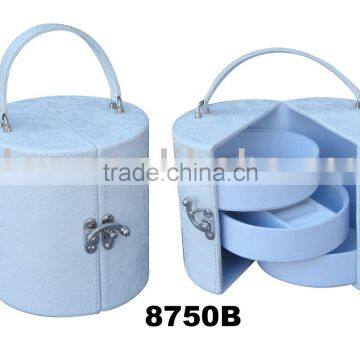 White round jewelry box with drawer from CN