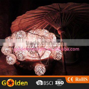 solar rattan ball string Light