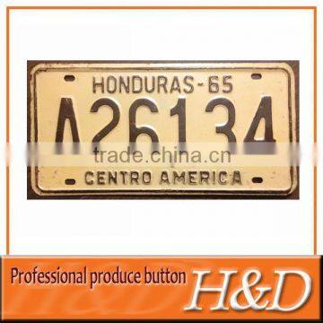 2016 Custom Embossing rotating number plate