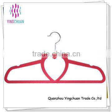 Fashion plastic anti slip velvet clothes hanger                        
                                                Quality Choice