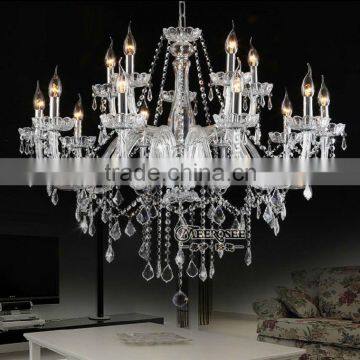 Large clear Crystal Chandelier Lamp, Classic Crystal Chandelier Pendant Lamp Fixture