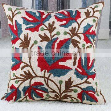 2016 fancy 100%cotton canvas towel embroidered decorative cushion covers, sofa covers