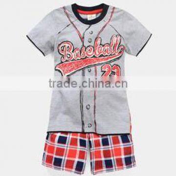 2015 summer kids cotton short sleeves with shorts sets with top quality