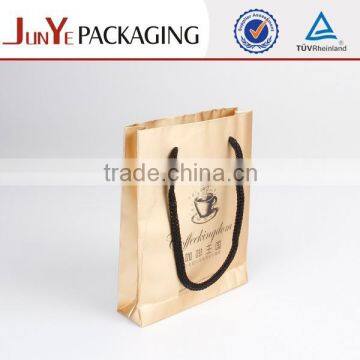 Shine Glossy Lamination Cotton Handle Tea Packing Natural Kraft Paper Bag photo-3