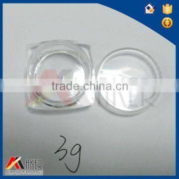 3gram AS Square Plastic Jar With Lid