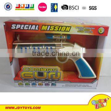 2015 new item good quality special mission battery operated combat gun with light and music