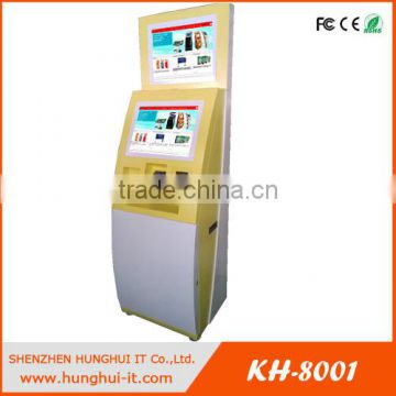 Automatic kiosk payment machine with cash dispenser